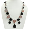 Druzy Black Onyx Gemstone 925 Sterling Silver Statement Necklace For Women Girls