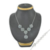 Natural Blue Topaz Gemstone Cluster Ethnic Aqua Necklace 925 Sterling Silver C5