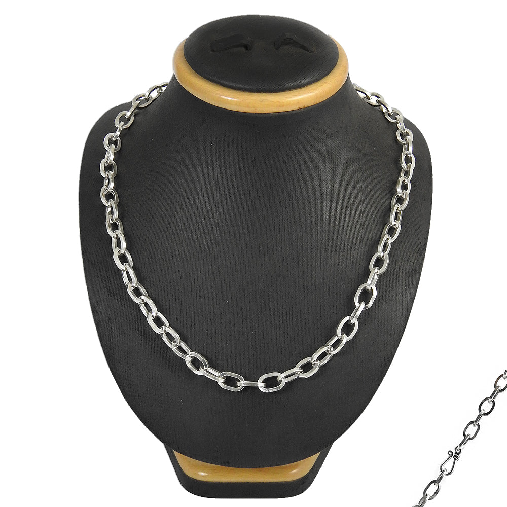 Solid 925 Sterling Silver Chain Necklace Women Gift