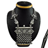 Oxidized 925 Solid Silver Statement Necklace Temple Jewelry