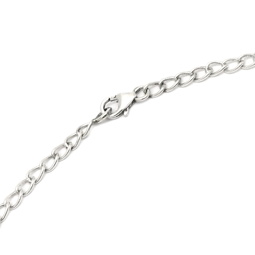 Solid 925 Silver Beads Chain Necklace