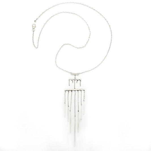 Solid 925 Sterling Silver Hanging Chain Necklace