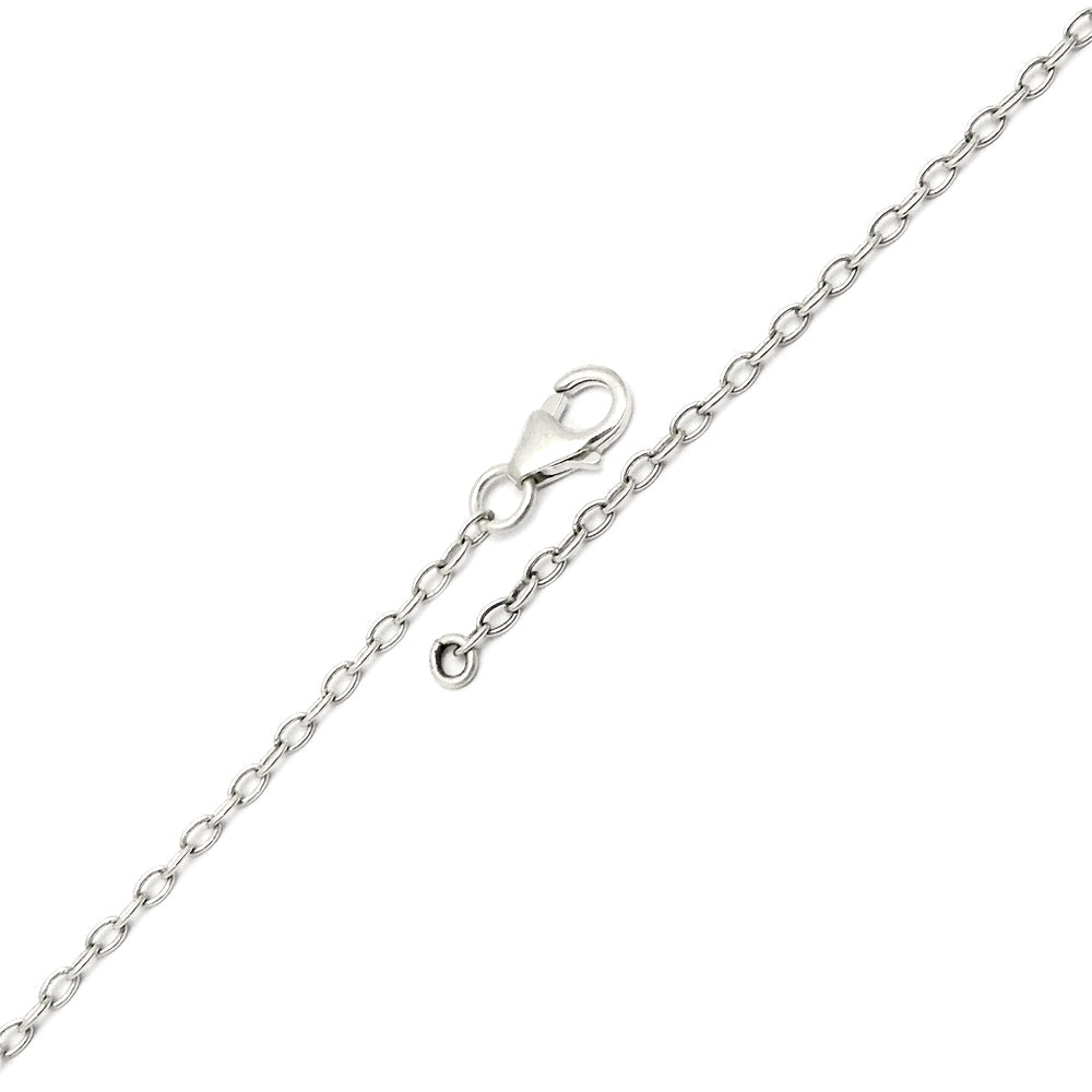 Solid 925 Sterling Silver Hanging Chain Necklace