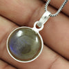 Labradorite Gemstone Bezel Vintage Mother Engagement Pendant 925 Solid Silver