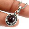 Natural Garnet Vintage Wife Best Sisters Gift January Pendant 925 Solid Silver