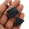 Birthday Gift Pendant Healing Power 925 Silver Natural Black Tourmaline A40