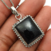 Cushion October Tourmaline Gemstone 925 Solid Silver Bezel Wife Art Deco Pendant