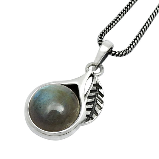 Labradorite Stone Sterling Silver Wife Anniversary Wedding Daughters Day Pendant