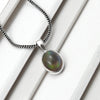 Black Opal Solid 925 Silver Bezel Pendant