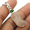 Natural Green Onyx Gemstone Solid Silver Heart Chakra Trendy Pendant