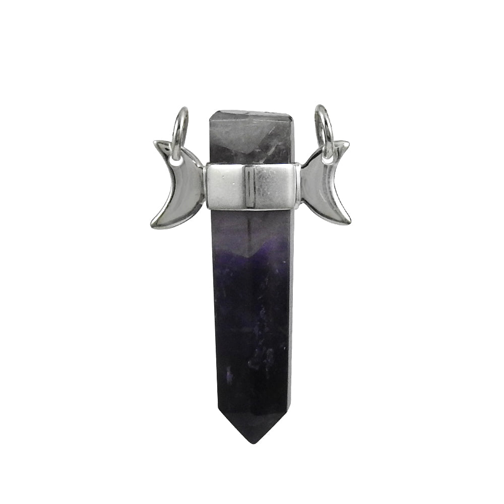 Natural Amethyst Gemstone 925 Sterling Silver Pendant Ethnic For Women B68