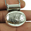 Vintage 925 Sterling Silver Engraved Flower Pendant Jewelry