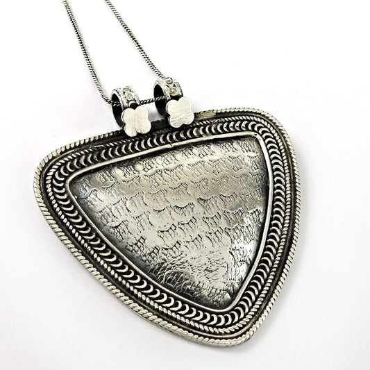 Vintage 925 Solid Sterling Silver Statement Pendant