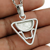 925 Solid Sterling Silver Triangle Pendant