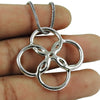 925 Silver 4 Geometric Interlocking Circles Pendant For Women