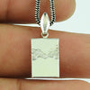 Solid 925 Sterling Silver Tag Pendant