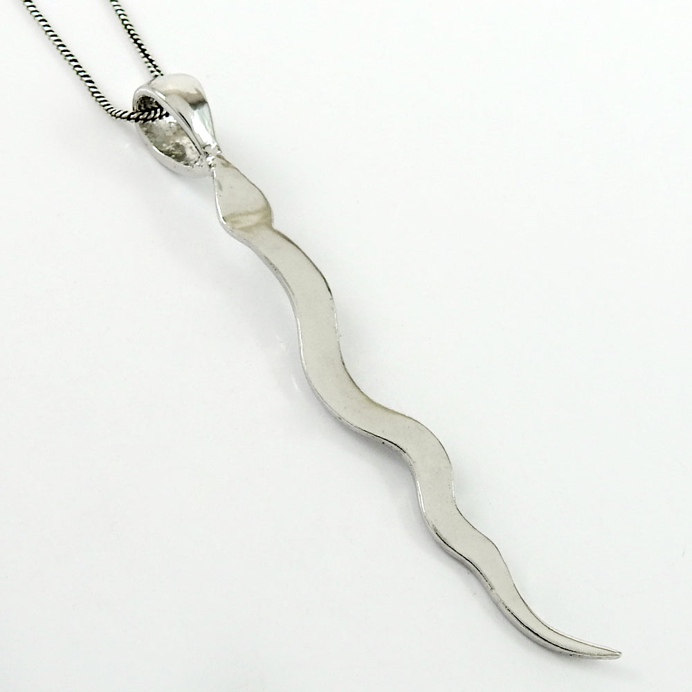 925 Sterling Silver Snake Pendant
