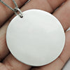 925 Sterling Silver Handmade Round Tag Pendant