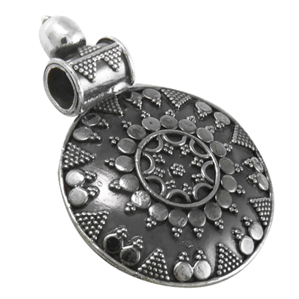 925 Sterling Oxidized Silver Artisan Pendant Jewelry
