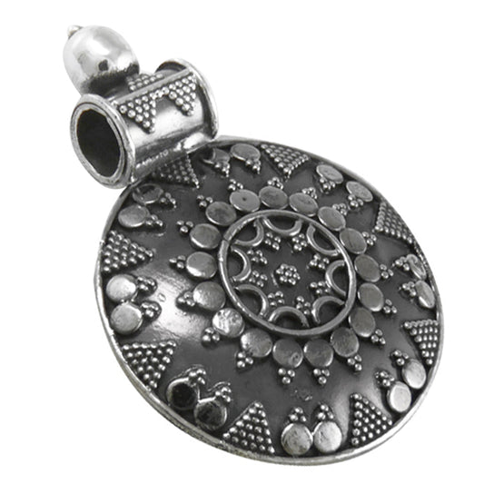 925 Sterling Oxidized Silver Artisan Pendant Jewelry