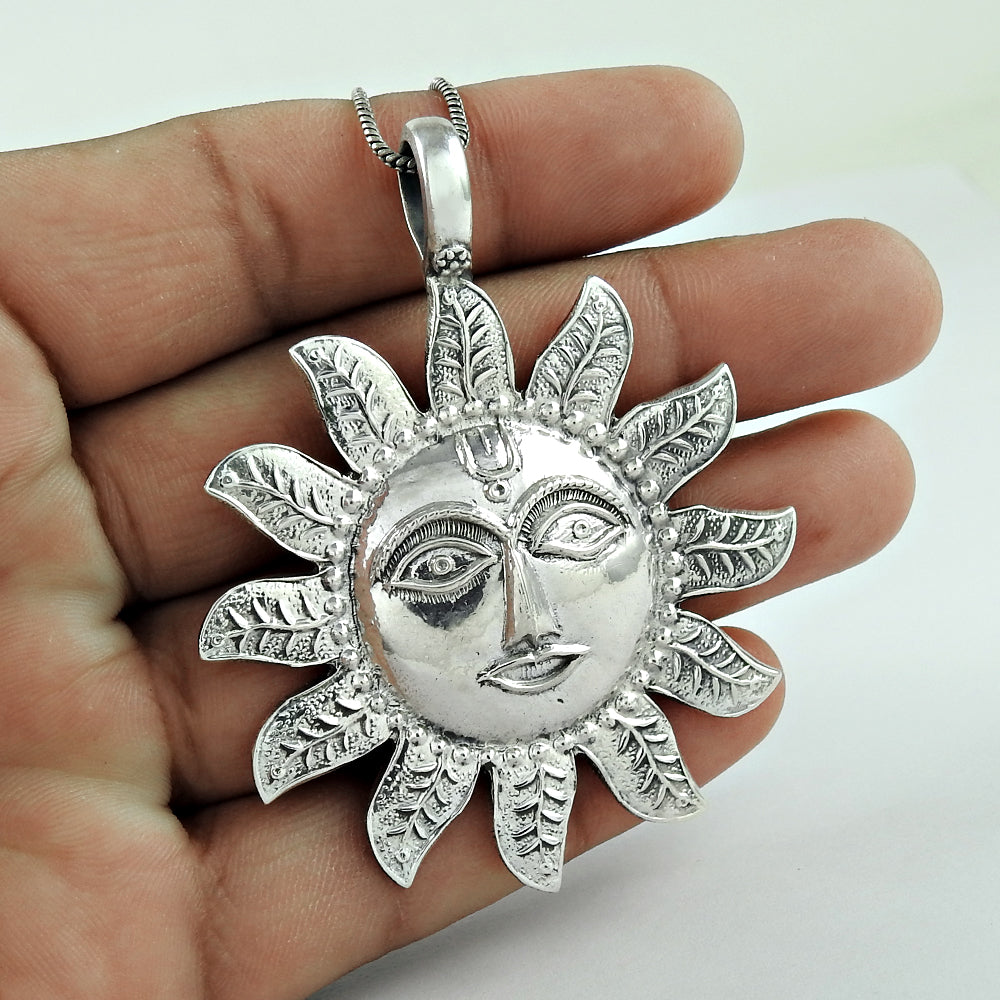 925 Sterling Silver Sun Pendant
