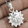 Solid 925 Silver Sun Pendant Indian Jewelry