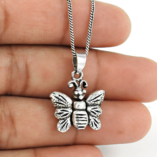 925 Sterling Silver Bee Charm Pendant