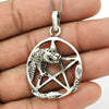 925 Sterling Silver Pentagram Star Dragon Pendant