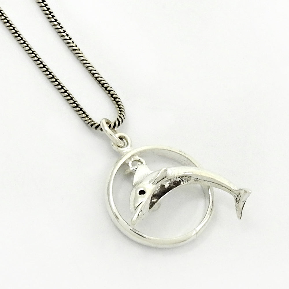 925 Sterling Silver Dolphin Pendant