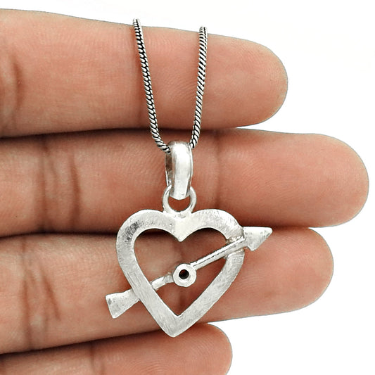 925 Sterling Silver Heart Pendant Gift For Her