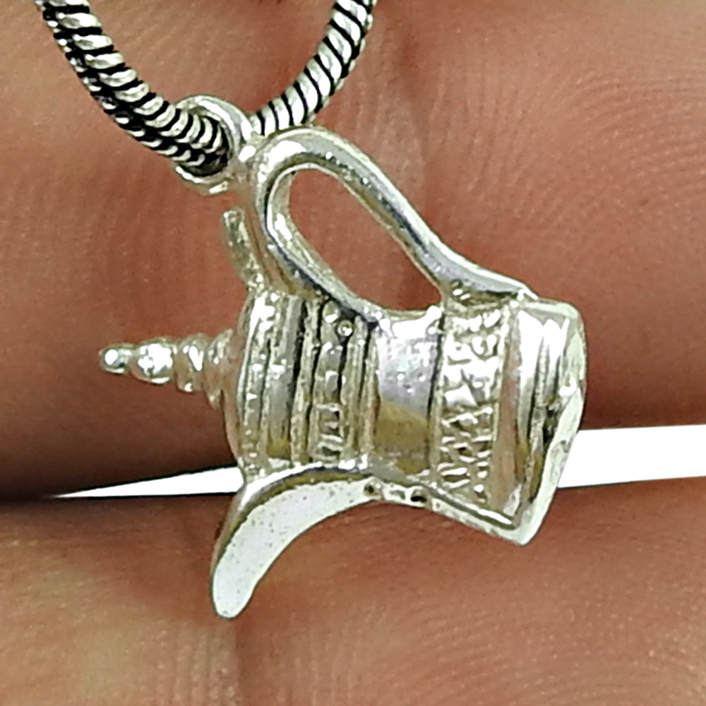 925 Sterling Silver Mughal Teapot Charm Pendant
