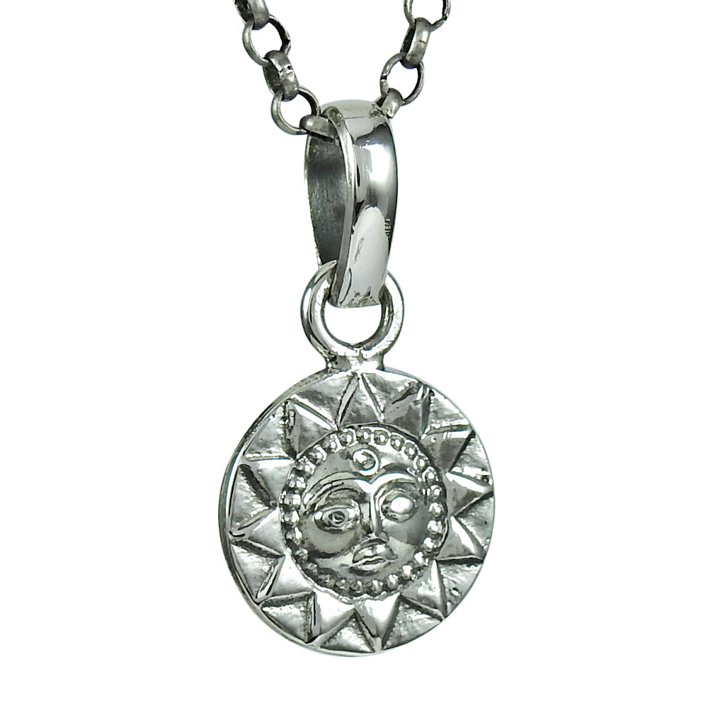 925 Sterling Silver Sun Pendant Indian Religious Jewelry