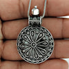 Oxidized Sterling Silver Handmade Statement Pendant