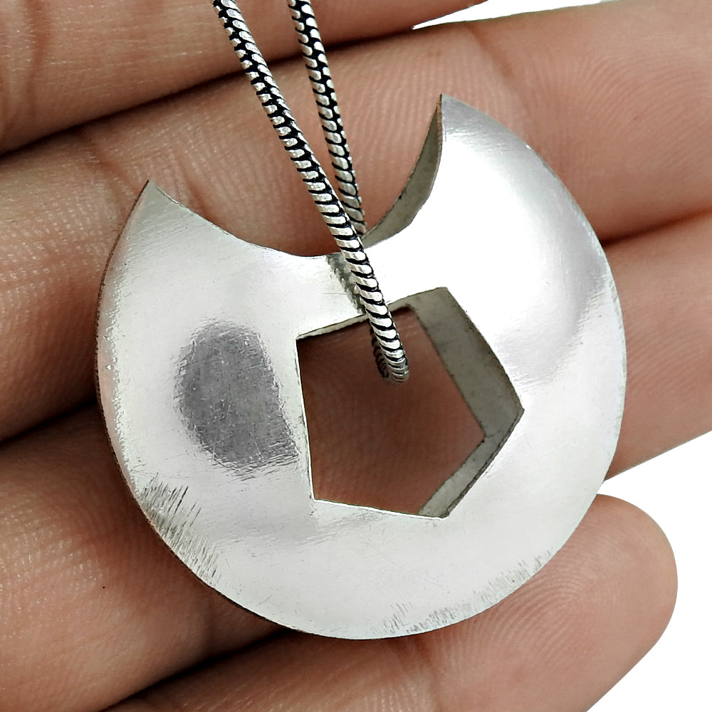 Vintage Moon Pendant 925 Sterling Silver Jewelry
