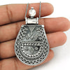 Tribal Pendant 925 Sterling Solid Silver Oxidized Jewelry
