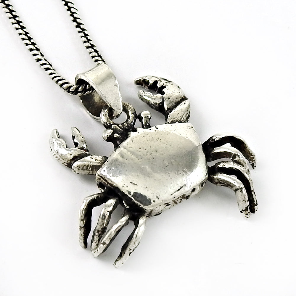 925 Sterling Silver Crab Charm Pendant