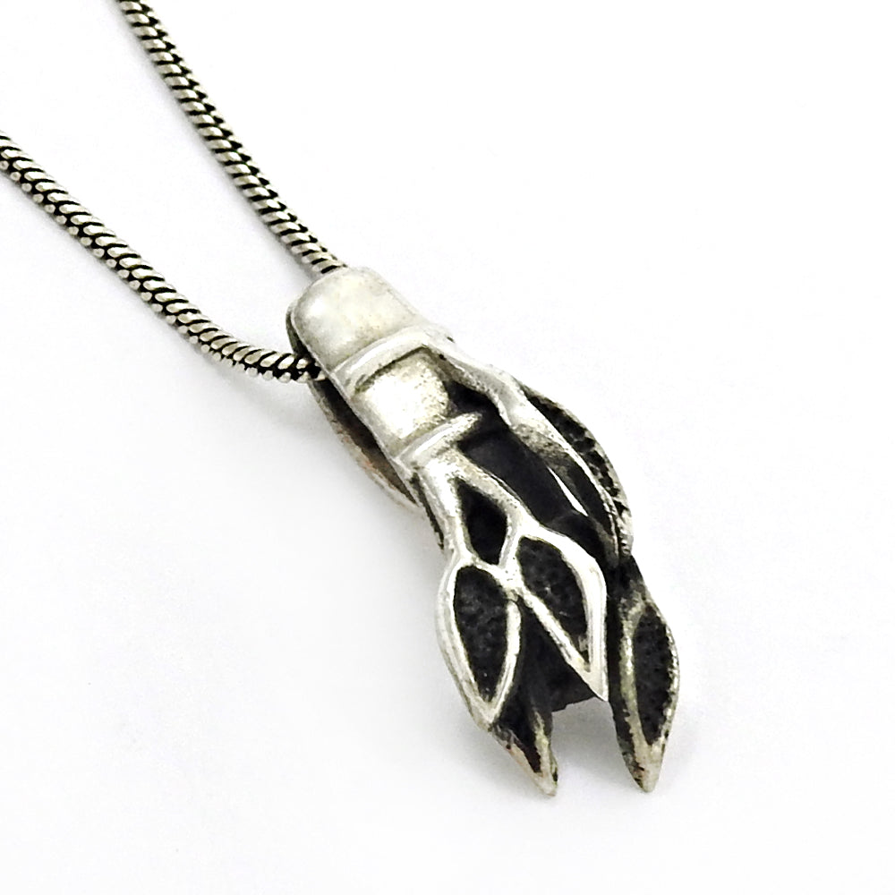 Solid 925 Sterling Silver Leaves Pendant