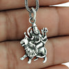 925 Sterling Solid Silver Goddess Durga Handmade Pendant
