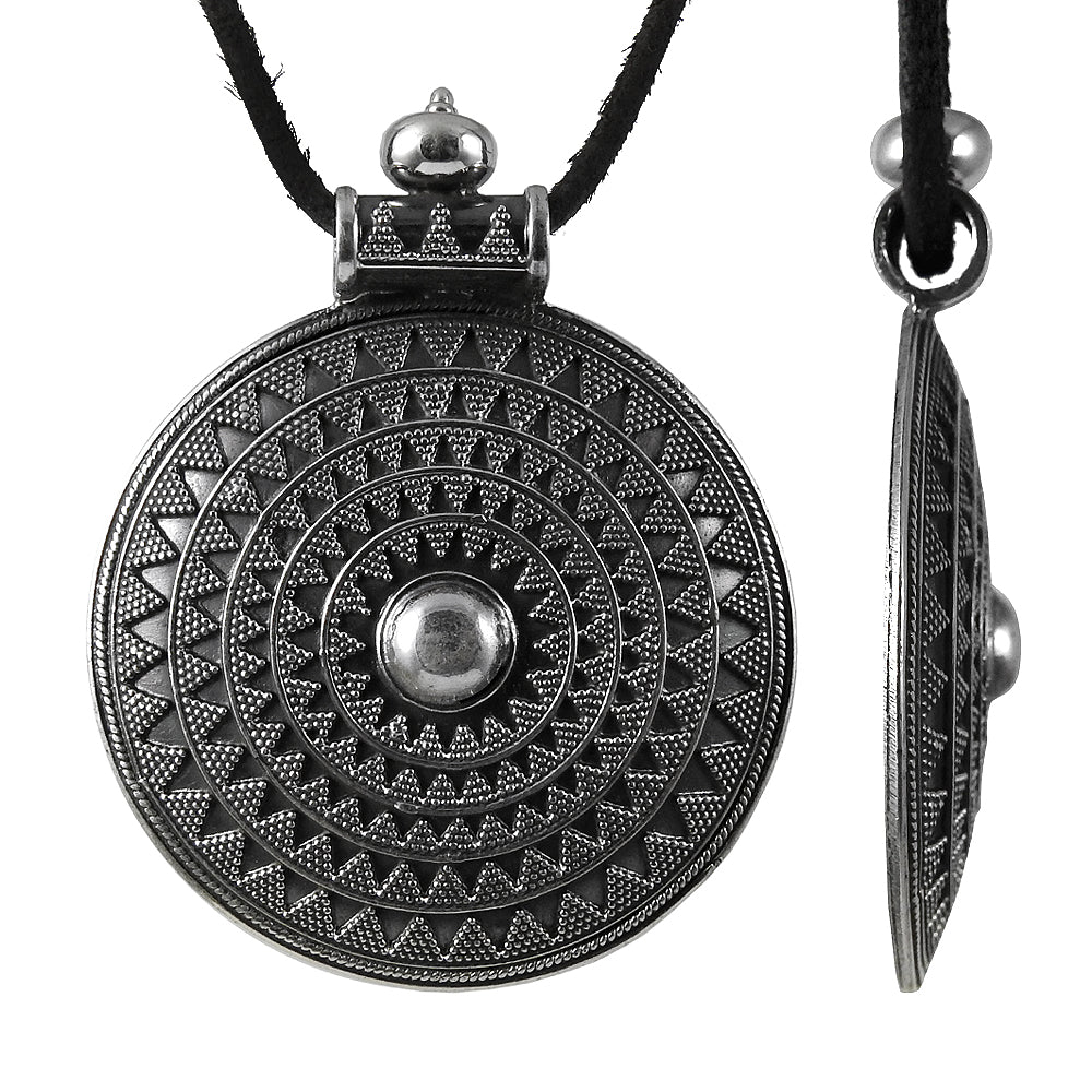 925 Sterling Oxidized Silver Artisan Pendant Handmade Jewelry