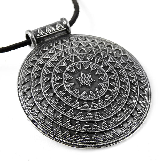 Oxidized 925 Sterling Silver Artisan Pendant Jewelry
