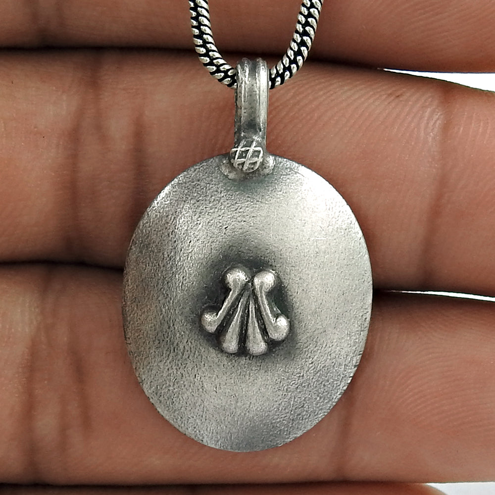 Handmade Indian Jewelry 925 Solid Sterling Silver Pendant