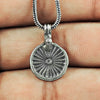 Solid 925 Sterling Silver Chakra Pendant