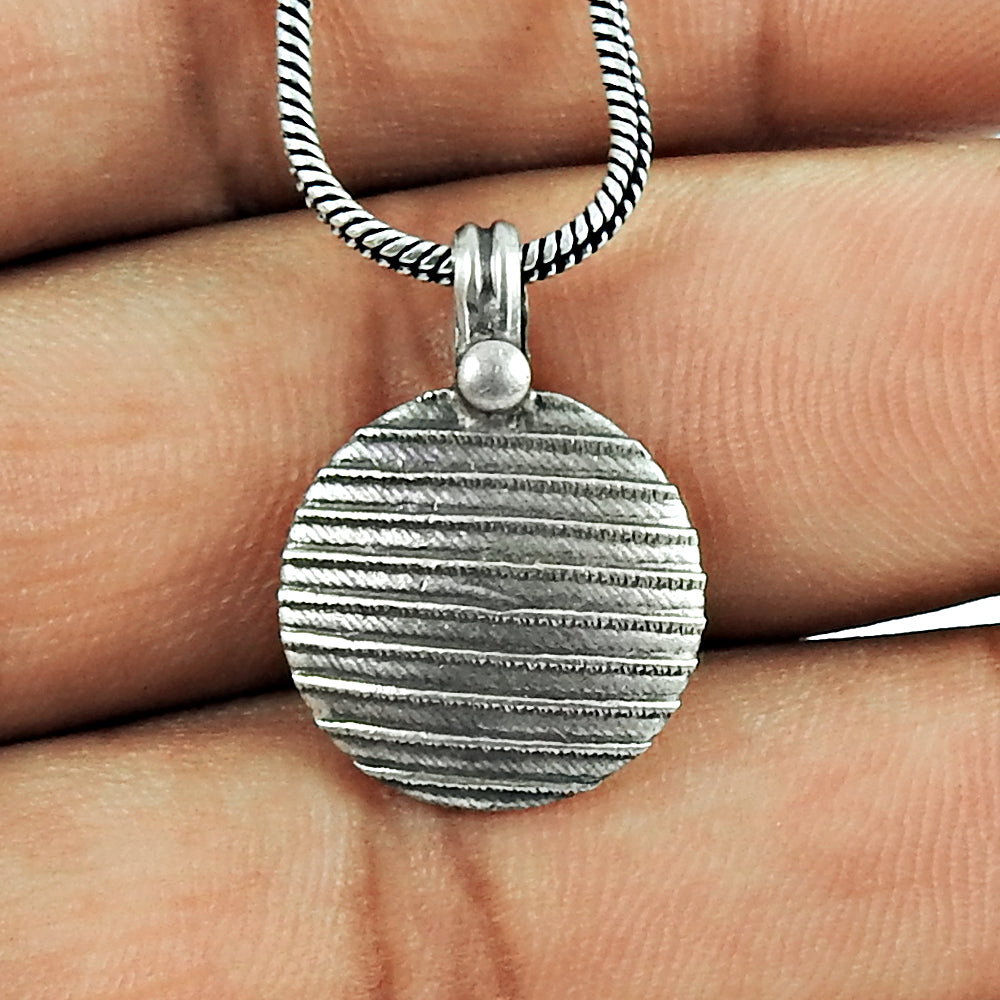 925 Sterling Silver Handcrafted Tribal Pendant