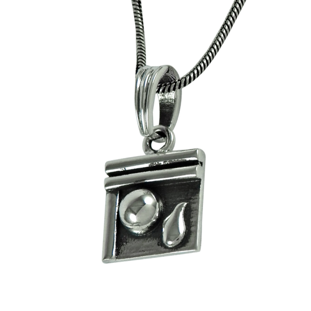 925 Sterling Solid Silver Geometric Pendant Jewelry