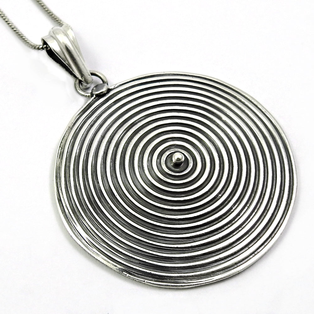 Solid 925 Sterling Silver Chakra Handmade Pendant