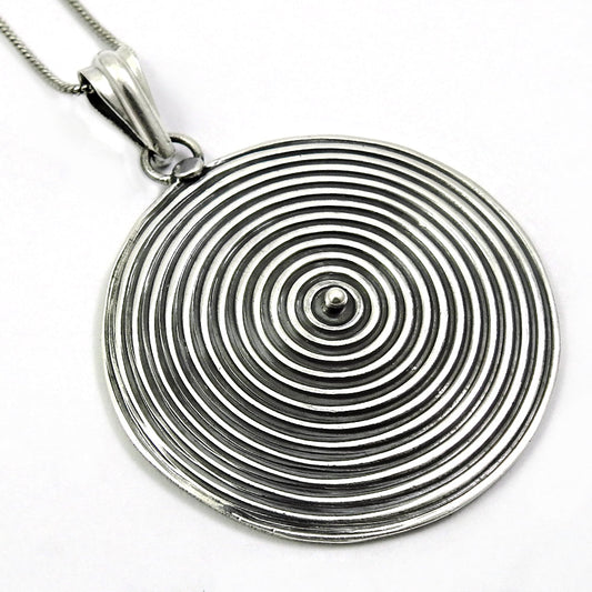 Solid 925 Sterling Silver Chakra Handmade Pendant