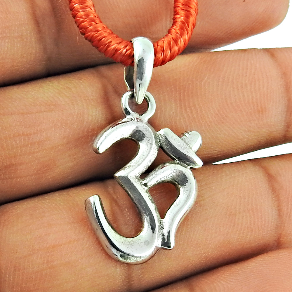 925 Solid Sterling Silver Om Pendant Indian Jewelry