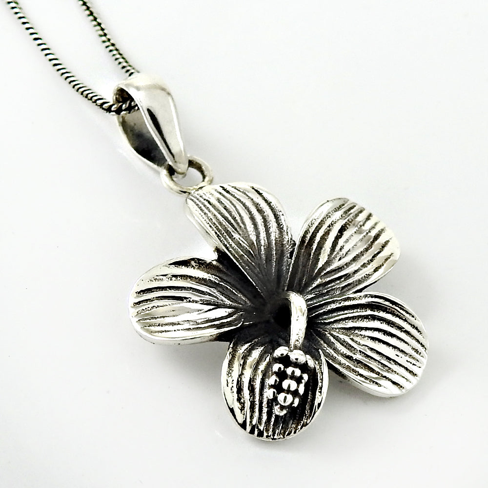 Flower Pendant 925 Sterling Silver Handmade Jewelry