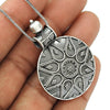 Solid 925 Oxidized Sterling Silver Tribal Pendant