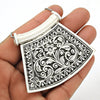 Vintage 925 Silver Engraved Artisan Pendant Tribal Jewelry